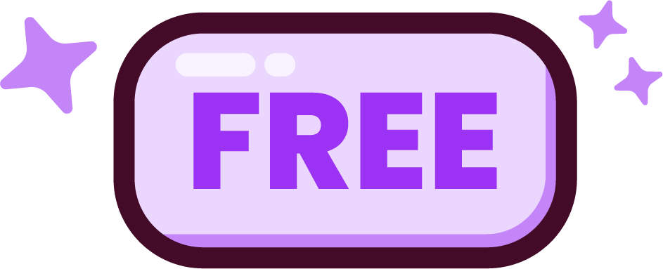 purple product logo for 'free'